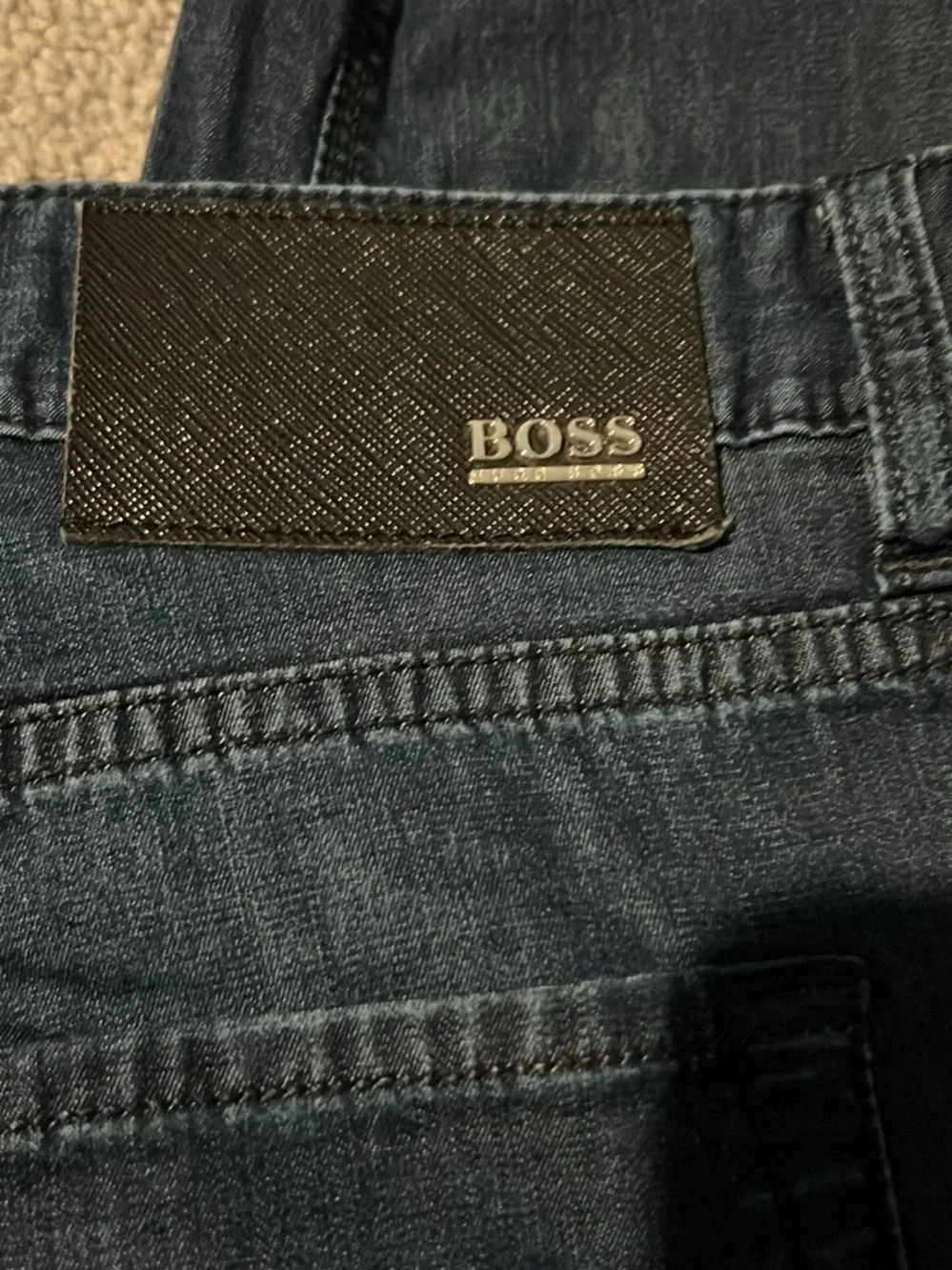 Boss Slim Straight Jeans in Deep Indigo